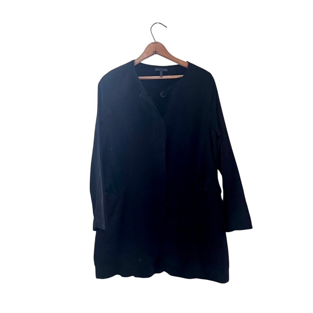 OSKA Black Button Down Lightweight Jacket w/Pockets‎ - Size XS